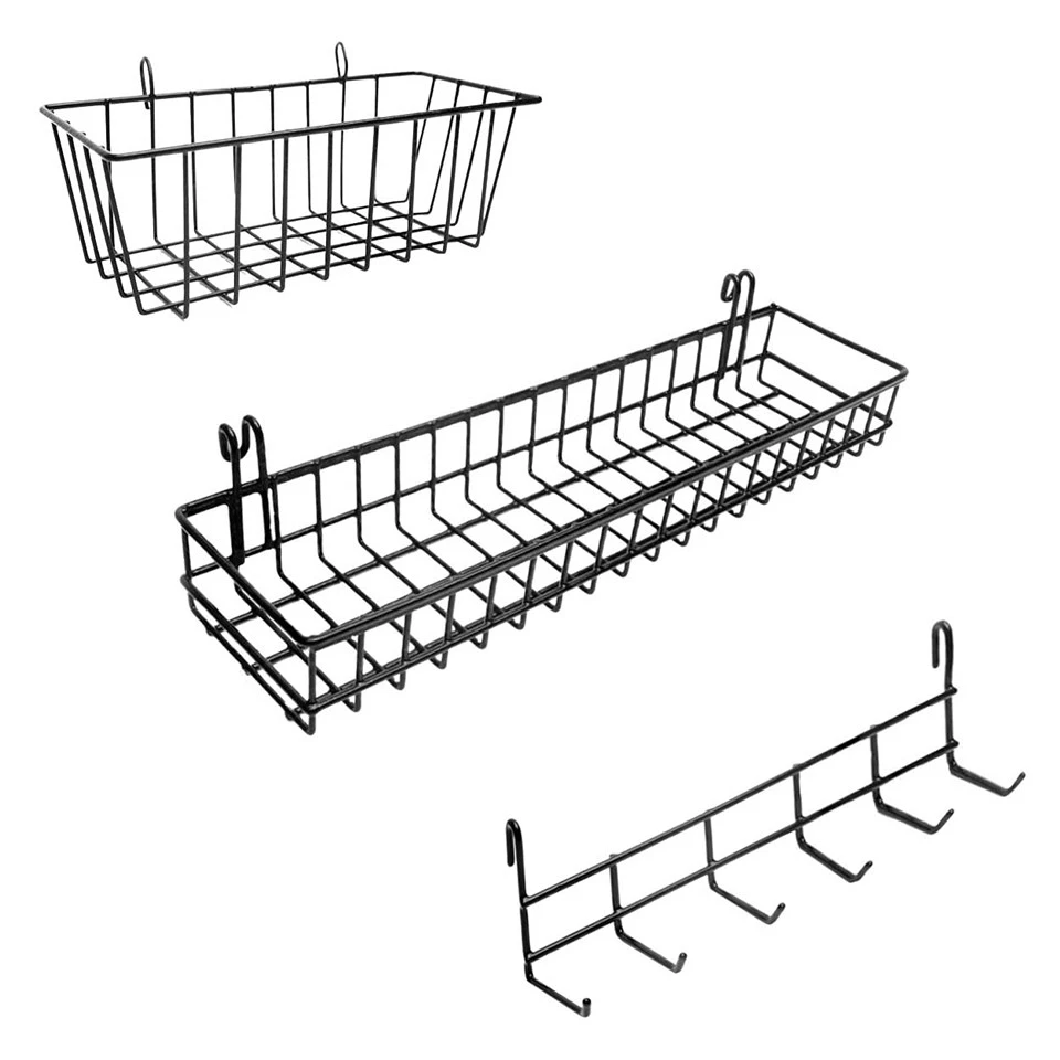 Wire Grid Desk Storage Set Wire Grid Desk Storage Set
